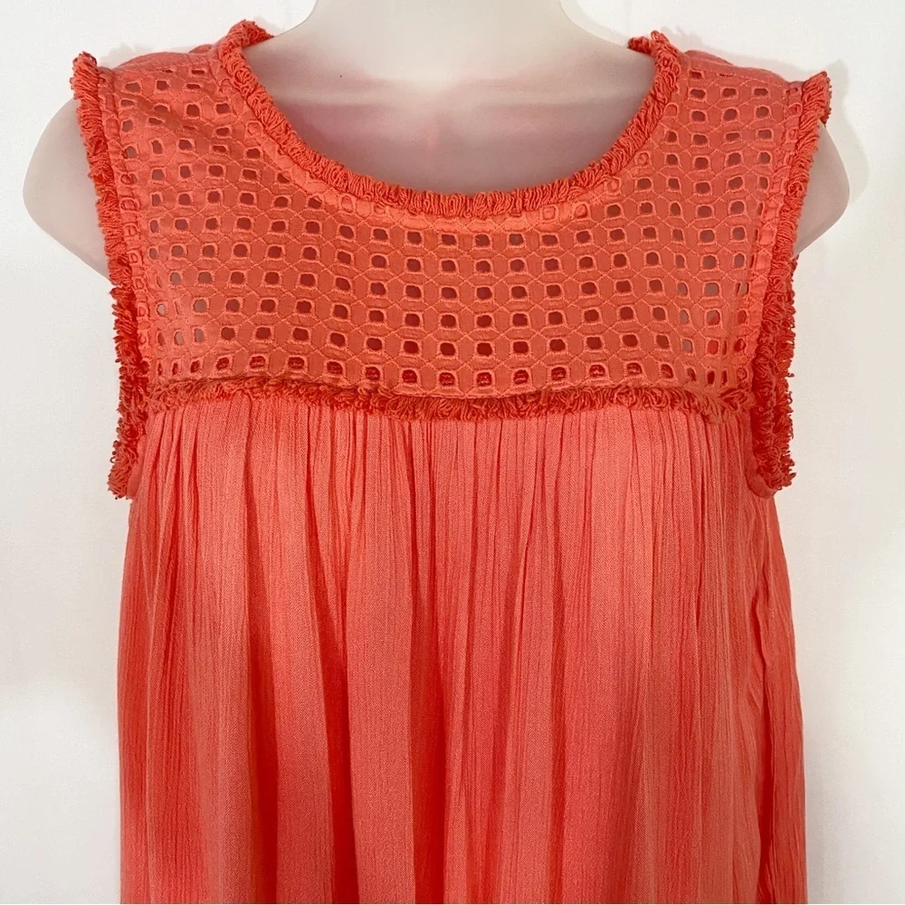 Tommy Bahama | Eyelet And Fringe Detail Dress - Vacation - Beachy - Boho - Picture 4 of 13